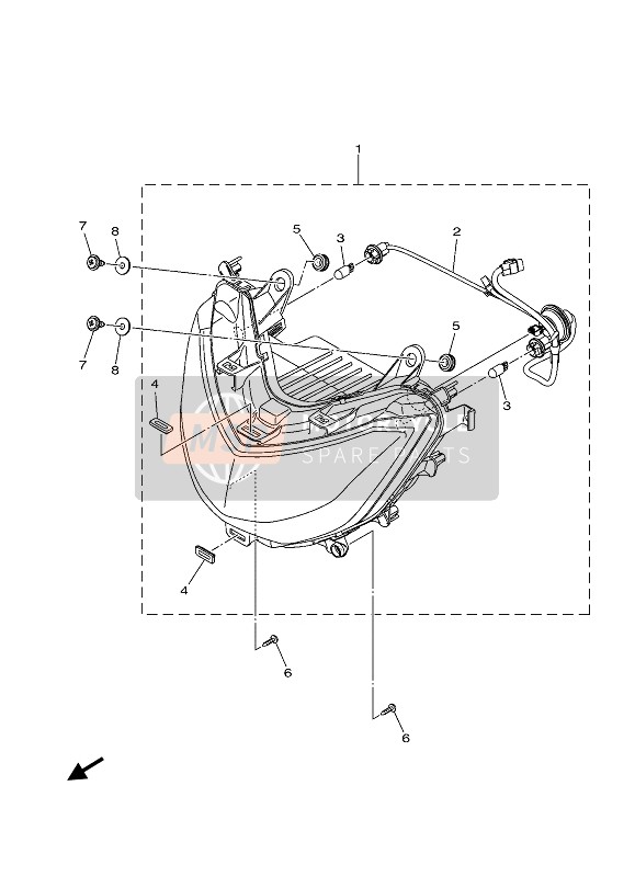 Yamaha NMAX 125 2020 Faro para un 2020 Yamaha NMAX 125